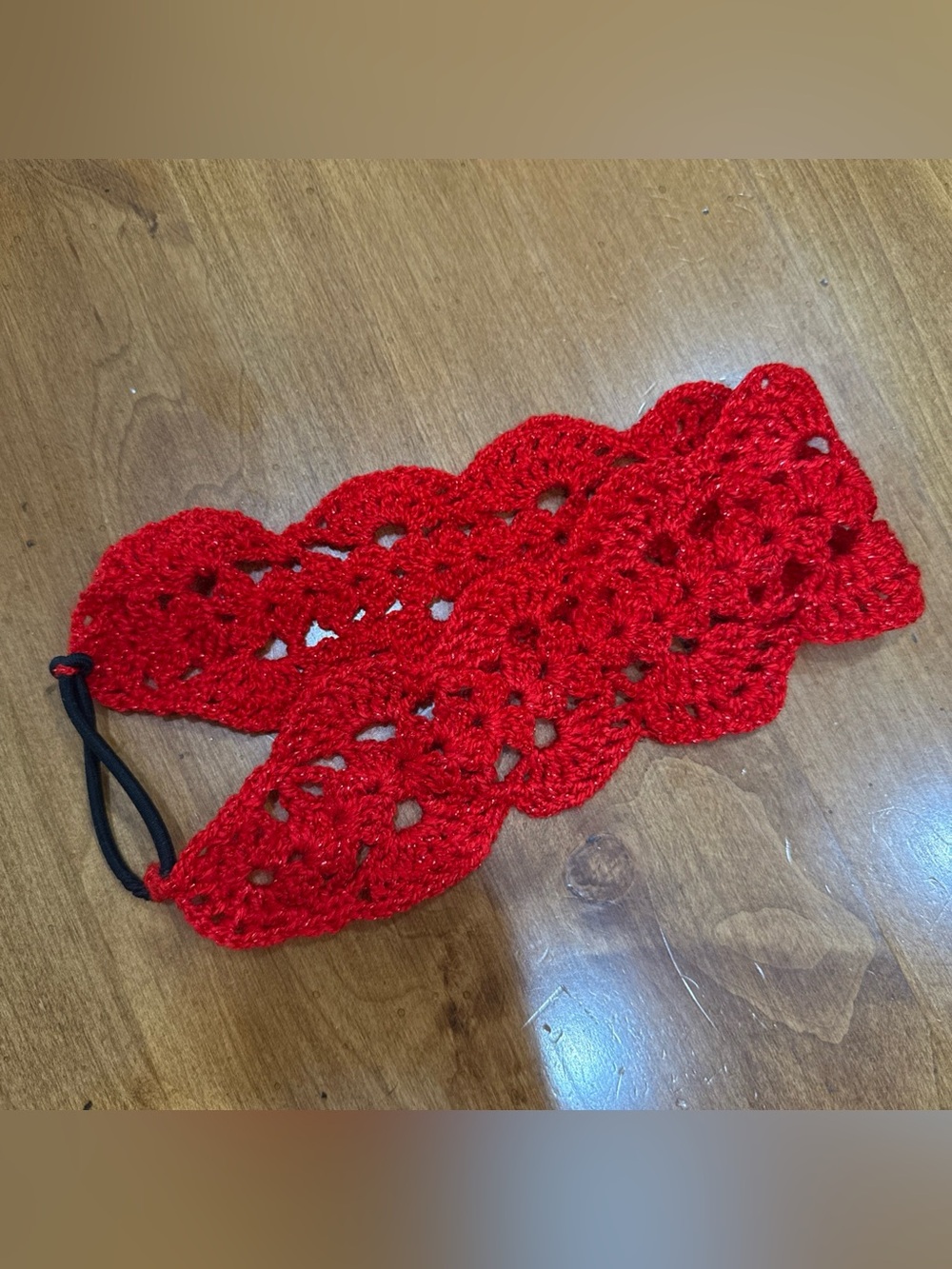 Brand New Handmade Lacy Crochet Headband/ Red